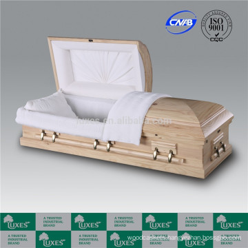 LUXES American Pine Wooden Caskets With Natural Color